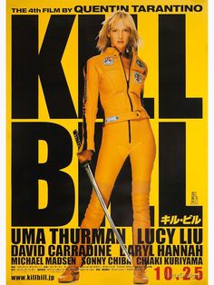 the poster for kill bill starring uma thurma lucky lu