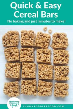 cereal bars for kids with text overlay