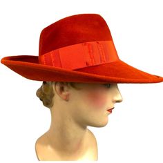 Good Condition. I Don't See Anything To Point Out. The Inside Measures 22.5 Inches. The Crown Height In The Front Is 5 Inches. Philip Treacy Hats, Head Games, Philip Treacy, Crown Heights, Felt Fedora, Fedora Hat, Vintage Accessories, The Crown, Color Orange