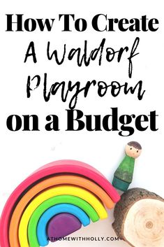 a wooden playroom on a budget with text overlay that reads how to create a waldo playground on a budget