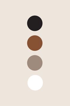 three different shades of black, brown and white on a beige background with the same color scheme