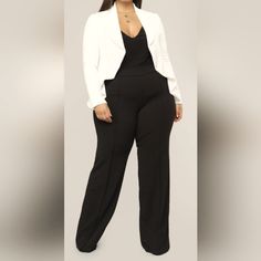 New With Tags Open Front Lapels Asymmetrical Hem 95% Polyester, 5% Spandex Ivory Color Women Black Pants, Ivory Blazer, Fashion Nova Jackets, Pants White, White Jacket, Asymmetrical Hem, Ivory Color, Colored Blazer, Asymmetric Hem