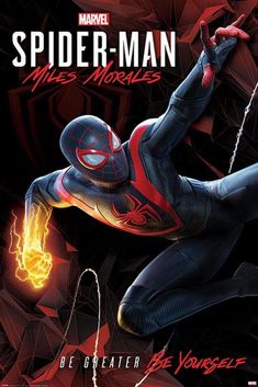 Pyramid Spider Man Miles Morales Cybernetic Swing Poster 61x91,5cm | Yourdecoration.com Spider Man Miles, Spider Man Miles Morales, Marvel