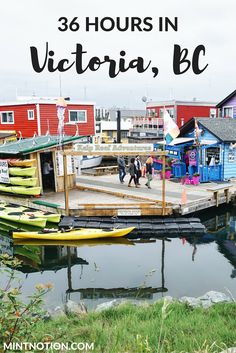 boats docked at a dock with the words 3 hours in victoria, bc on it