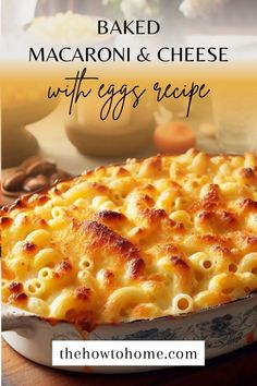 baked macaroni and cheese with eggs recipe