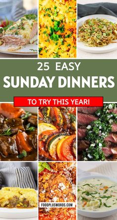 25 easy sunday dinners to try this year