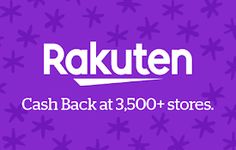 rakuten cash back at 350 + stores