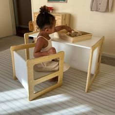 Meet the Avenlur Hanover Weaning Table and Chair Set, a true game-changer for your little one's journey into self-feeding and beyond. This isn't just any table and chair set; it's a meticulously designed, multi-functional marvel that adapts to the ever-changing needs of growing kids. Imagine a cozy bench where your child can sit and snack, which then transforms into a practical table for all sorts of activities, from drawing to playdough sessions. Crafted with care, the Hanover set features a be Weaning Table, Convertible High Chair, Portable High Chairs, Table And Chair Set, Baby High Chair, Play Table, Table And Chair, Baby Seat, Weaning