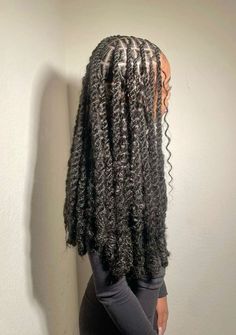 Two Strand Boho Twist, Invisible Locs Women, Twist With Wrapped Ends, Boho Twist Black Women, Medium Length Invisible Locs, Small Invisible Locs With Curls, Two Strand Invisible Locs, Boho Twist Over Locs, Boho Twists Over Locs