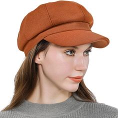 PRICES MAY VARY. MATERIAL - 30% wool & 70% polyester, super warm soft and comfortable gatsby cap. Great for daily and outdoor activities: golf, fishing, driving, trucker hiking, camping, hunting, traveling, gardening, etc. ONE SIZE FITS MOST- Best for female heads in 21.6”-22.9”(55cm-58cm), The Invisible drawstring Closure Design allows this bakerboy hat for women has an adjustment space of 2cm. See size chart for specifics. How to measure my head size? - Just use a tape to measure around your h Grey Beret, Newsboy Cap Men, Driving Hat, Afrikaanse Mode, Berets Cap, Wool Berets, News Boy Hat, Winter Hats For Women, Newsboy Cap