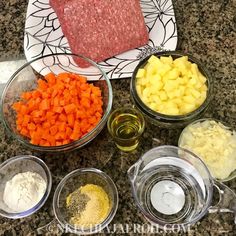 the food is prepared and ready to be cooked in the kitchen or on the table