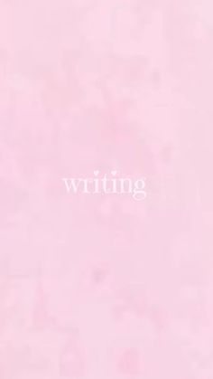 the word writing is written in white on a pink background