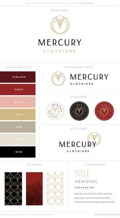 the logo design for mercurry clothing, which has been designed by graphic studio