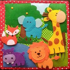 an animal themed card with different animals on it