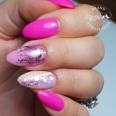 Glitter Nail Polish, Pink Nail, Glitter Nail, Fair Skin, Sally Hansen