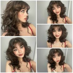 Medium Length Super Layered Hair, Formal Hairstyles With Bangs, 2a Hair, Different Hair Styles, Haircut Inspo, Punk Hair, Wolf Cut, Awesome Hair