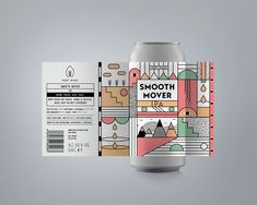 a can of smooth mover beer on a grey background