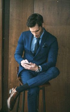 Blue Mens Suit, Suit Combinations, Gents Fashion, Mens Formal Wear, Mens Fashion Classy, Mens Formal, Men's Suit, Mens Fashion Suits, Business Outfit