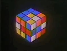 an image of a rubik cube in the dark