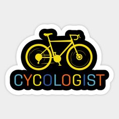 a sticker that says cyclologist with a bicycle on it