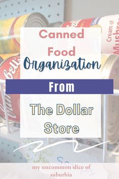 canned food organization from the dollar store