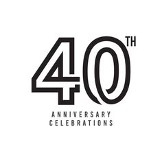 the logo for fortyth anniversary celebrations