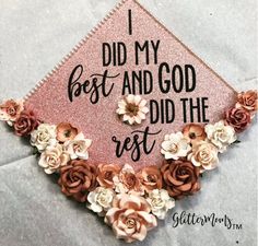 Cap Decoration Graduation I Did It For You, Inspirational Graduation Caps, Southern Graduation Caps, Godly Graduation Caps, Graduation Cap Designs Morgan Wallen, Cowgirl Graduation Cap, Grad Cap Inspo Christian, This Ones For You Grad Cap, I Did My Best And God Did The Rest Cap