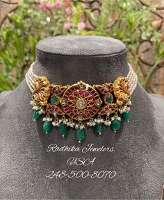 Antique Necklace Gold, Beaded Wedding Jewelry, Bridal Jewellery Inspiration, Temple Jewelry Necklace, Antique Necklaces Design, Antique Gold Jewelry Indian, Gold Jewelry Simple Necklace, Beautiful Gold Necklaces, Pearl Necklace Designs