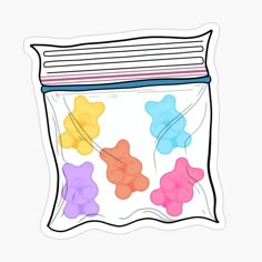 gummy bears in a bag sticker