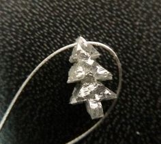 1 Pc 7.5mm Grey Rough Diamond Christmas Tree Grey by gemsforjewels