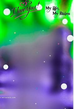 a purple and green background with the words i hope you my life rules