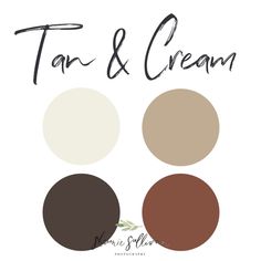 the tan and cream palette is shown in three different colors, including brown, beige, white