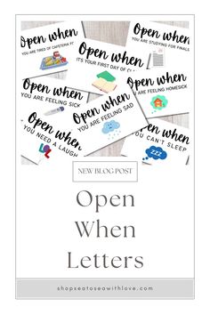 open when letters are posted in front of a white background