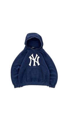 Nyc Sweatshirt, Nyc Hoodie, Hoodies Aesthetic, Streetwear Hoodie, Navy Hoodie, Vintage Hoodie, Fire Fits, Winter Fits, Embroidered Hoodie