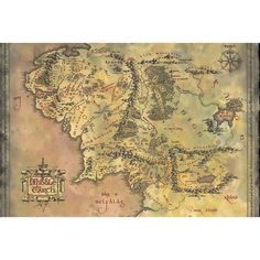 a map of middle - earth is shown in this image