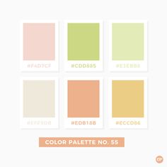 the color palette is shown in different shades