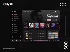 the daily uip is designed to look like a computer screen with music playing on it