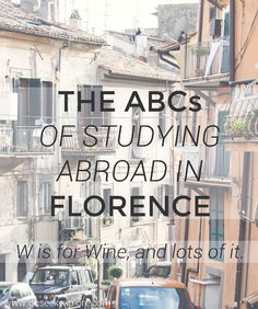 the words, the abcs of studying abroad in florence w is for wine and lots of it