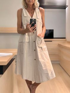 Adorable dress With huge cargo pockets. Must have cargo pockets on something This season! Off-white, small medium Off-white, small medium Burnt umber m- lg Cargo Dress, Scarf Shirt, Burnt Umber, Vintage Quilts, Scarf Shawl, Cute Dresses, Must Haves, Dress Outfits, Off White