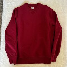 J.Crew Classic Crew Neck Sweatshirt, Cotton Fleece, Vintage Maroon Red, Men L Condition: Washed Once, Liked New, Unworn. A Warm, Heavy Weight Sweatshirt Lined With Fleece And Breathable Cotton. Solid Quality - Selling Because It Too Big On My Boyfriend. J.Crew Crew Neck Sweatshirt, Cotton Fleece, Classic Vintage Maroon Red, Men L Maroon Red, Crew Shirt, My Boyfriend, Cotton Fleece, Classic Vintage, Heavy Weight, J Crew, Crew Neck Sweatshirt, Like New