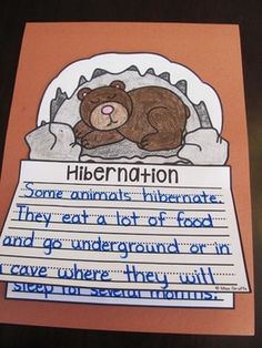 a piece of paper with writing on it that says, hibernation some animals migrate