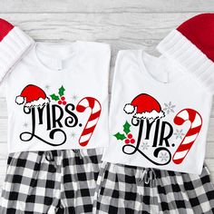 Mrs And Mr Couples Christmas Shirt, Christmas Matching T-Shirts ☃︎🎅🎄❄️☃️🎁🦌 Holiday Shirt, Cute Christmas Shirt, Couple Sweatshirt, Family Tee, christmas couple tee, christmas family tee, christmas squad tee, christmas sweatshirt, couple pajamas, funny christmas tee, funny couple xmas shirt, his and hers shirt, matching christmas, mr and mrs shirt, xmas family shirts🎄🎅🏻☃️❆🎀🔔 Contact us for our discounts for your bulk orders🏷️ 🛒 🤩 ✨ 🌐 https://nestatees.com/ 📍 3727 Greenbriar Dr, suite 403, S... Xmas Couple, Cute Christmas Shirt, Couples Christmas, Matching T Shirts, Mrs Shirt, Couple Pajamas, Funny Couple, Cute Christmas Shirts, Christmas Matching