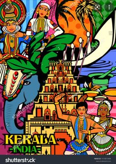 Karnataka Culture Drawing, Culture And Heritage Of India Drawing, Poster On Indian Culture, Incredible India Posters, Indian Illustrations, Elementary Drawing, Hinduism History, Artistic Portrait Photography, Art Competition Ideas