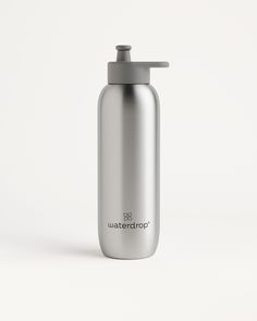 a stainless steel water bottle with the word wutskrartrop written on it