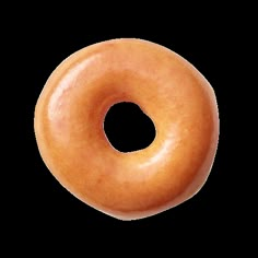 a glazed donut on a white background