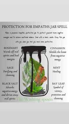 Protection Jar, Magickal Herbs, Witch Rituals, Empath Protection, Wiccan Magic