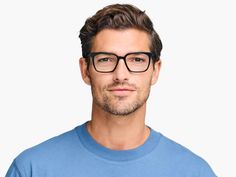 Hughes Eyeglasses in Jet Black | Warby Parker Warby Parker Glasses, Mens Eye Glasses, Lens Guide, Glasses For Men, Warby Parker, Mens Glasses, Classic Blue, Eye Glasses, Square Shape