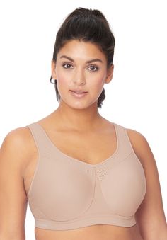 WonderWire® design features a padded underwire with an extra layer of cushion to prevent wire poke.Seamless, non-stretch double-layer cups contain the bust securely.Stay cool and dry with moisture-wicking fabrics.Move freely with the two-way stretch back that offers a flexible fit.Customize your fit with adjustable straps and back closure for ultimate comfort.Nylon/poly/elastane blend for a durable and soft touch.Hand wash for long-lasting use. | Plus Size Women's Glamorise® Wonderwire® High-Imp Best Sports Bras, Underwire Sports Bras, Plus Size Sports Bras, High Impact Sports Bra, Seamless Sports Bra, Sport Bra, Full Figured, Underwire Bra, Bra Lingerie