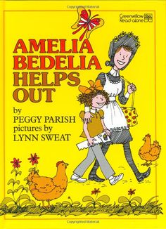 an old children's book with the title amelia bedella helps out