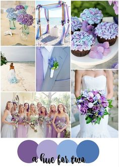 purple and blue wedding color scheme